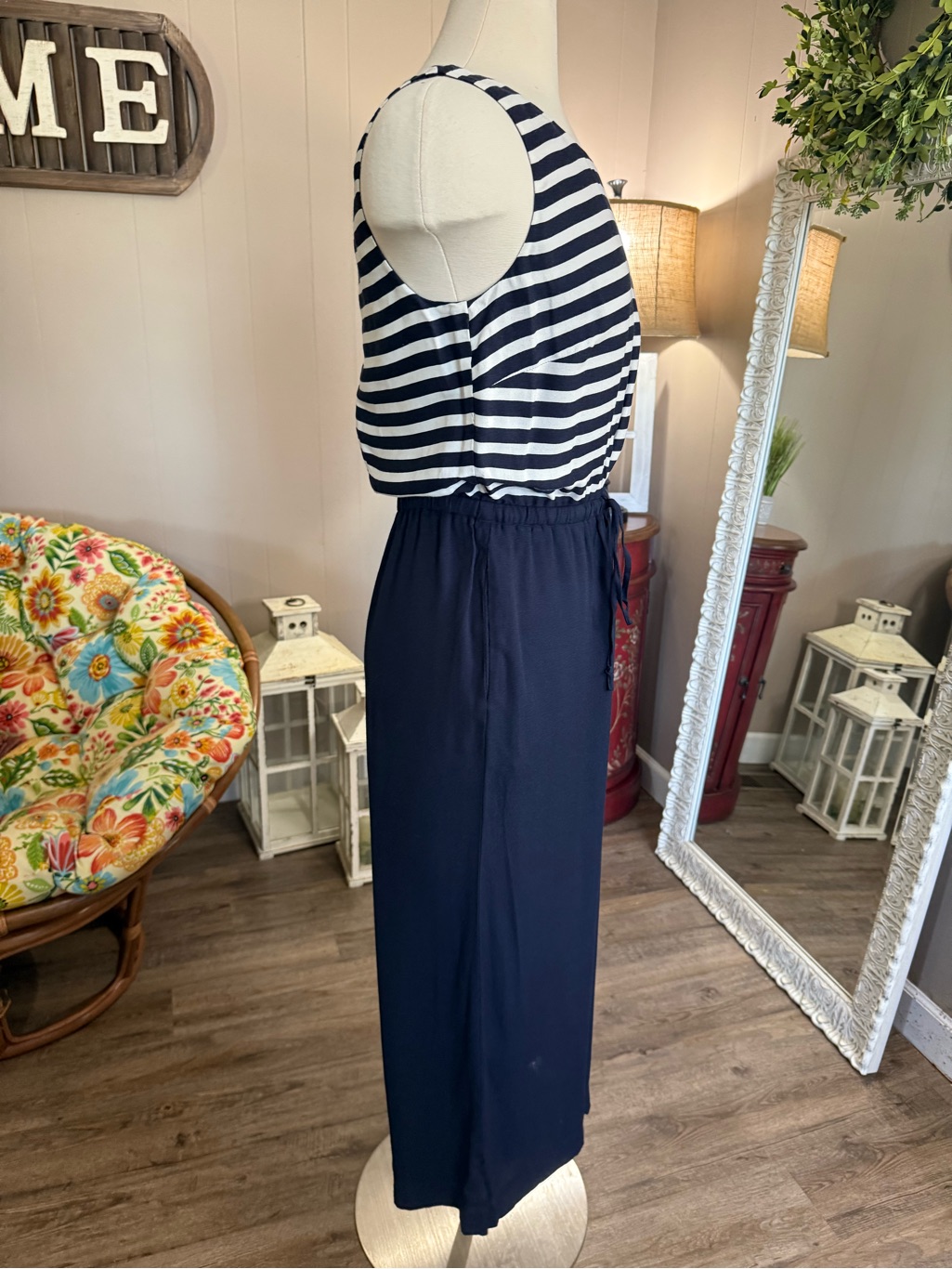 Talbots Striped Sleeveless Jumpsuit — image 8 of 8